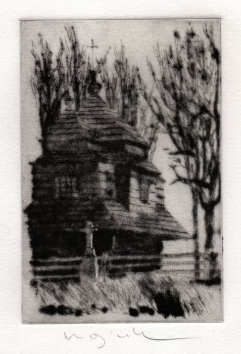 Gravure d'une chapelle polonaise