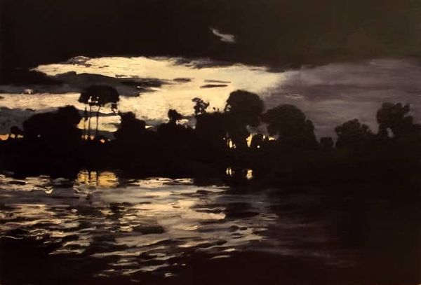Peinture de paysage nocturne